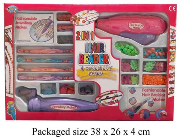 2 in 1 Hair Beader And Jewellery Maker, by A to Z Toys