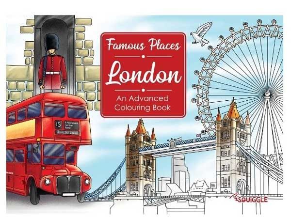 Squiggle Advanced Relaxing Colouring Book - Famous Places- London