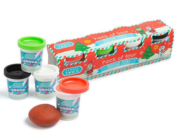 Tinsel Town Pack Of Four Dough Tubs