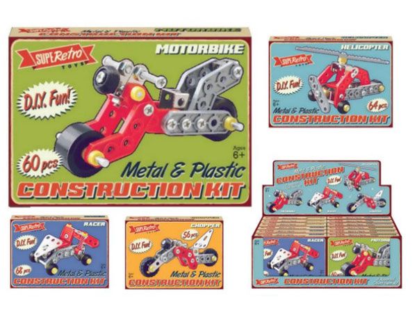 Retro Toys Metal & Plastic Construction Kit - Assorted Picked At Random
