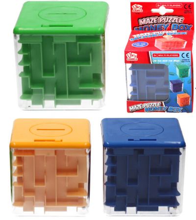 Maze Puzzle Money Box, Assorted Picked At Random, by A to Z Toys