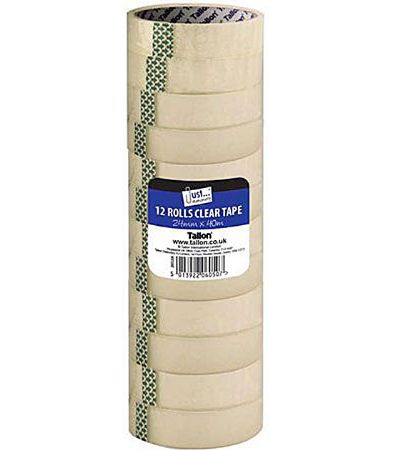 12 Rolls Of Clear Sticky Tape 24mmx40m