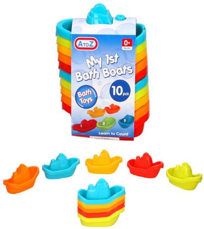 My First Bath Boats, 10 Piece Set.