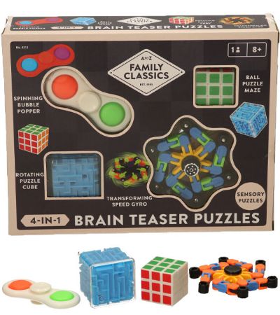 Family Classics 4 in 1 Brain Teaser Puzzles