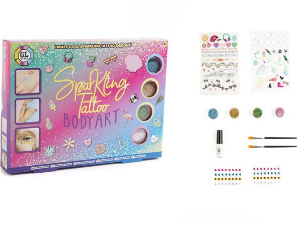 Grafix GL Style Sparkling Tattoo Body Art Set