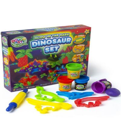Dough Tastic Glow In The Dark Dinosaur Dough Set