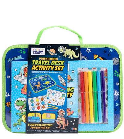 Project Craft Boys Plush Padded Travel Desk Activity Set