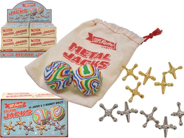 Super Retro Traditional Metal Jacks Game