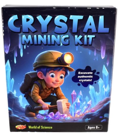 World Of Science Crystal Mining Kit