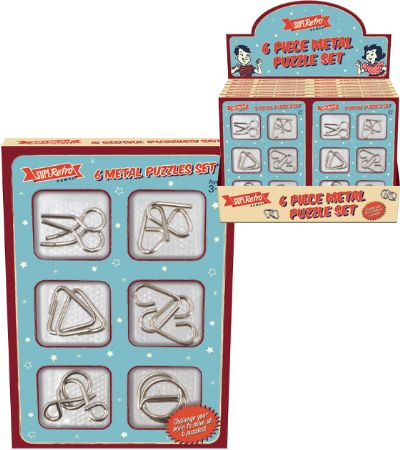 Super Retro 6 Metal Puzzle Set