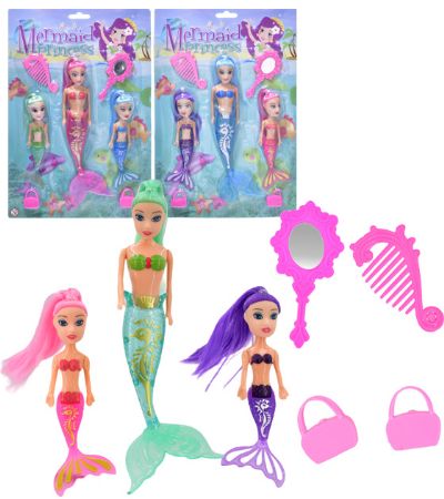 3pce Mermaid Princess Set, Assorted Picked At Random