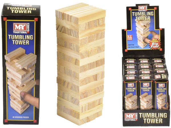 M.Y Traditional Games - Mini Tumbling Tower Timber Game 