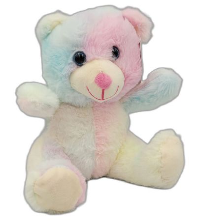20cm Pastel Rainbow Bear Plush Soft Toy